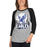 Woman wearing New Caney High School Eagles Unisex 3/4 sleeve Raglan T-shirt 202