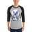 Man wearing New Caney High School Eagles Unisex 3/4 sleeve Raglan T-shirt 202