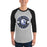 Man wearing New Caney High School Eagles Unisex 3/4 sleeve Raglan T-shirt 203