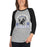 Woman wearing New Caney High School Eagles Unisex 3/4 sleeve Raglan T-shirt 208