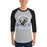 Man wearing New Caney High School Eagles Unisex 3/4 sleeve Raglan T-shirt 208