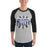 Man wearing New Caney High School Eagles Unisex 3/4 sleeve Raglan T-shirt 210