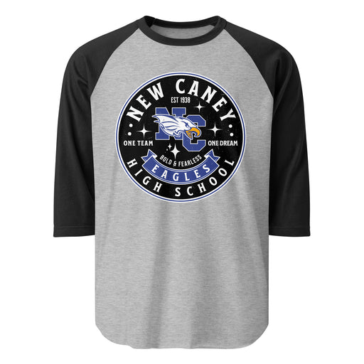 New Caney High School Eagles Unisex 3/4 sleeve Raglan T-shirt 215