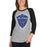 Woman wearing New Caney High School Eagles Unisex 3/4 sleeve Raglan T-shirt 225