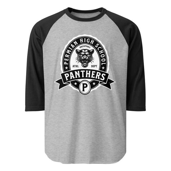 Permian High School Panthers Unisex 3/4 sleeve Raglan T-shirt 212