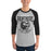 Man wearing Permian High School Panthers Unisex 3/4 sleeve Raglan T-shirt 213