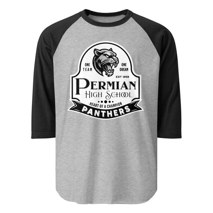 Permian High School Panthers Unisex 3/4 sleeve Raglan T-shirt 219