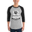 Man wearing Permian High School Panthers Unisex 3/4 sleeve Raglan T-shirt 219