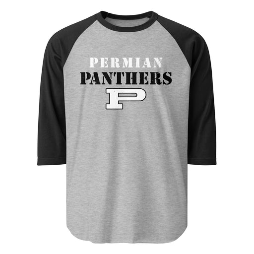 Permian High School Panthers Unisex 3/4 sleeve Raglan T-shirt 221