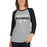 Woman wearing Permian High School Panthers Unisex 3/4 sleeve Raglan T-shirt 221