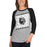 Woman wearing Permian High School Panthers Unisex 3/4 sleeve Raglan T-shirt 223