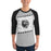 Man wearing Permian High School Panthers Unisex 3/4 sleeve Raglan T-shirt 223