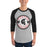 Man wearing Porter High School Spartans Unisex 3/4 Sleeve Raglan T-shirt 203