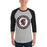 Man wearing Porter High School Spartans Unisex 3/4 Sleeve Raglan T-shirt 216