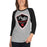 Woman wearing Porter High School Spartans Unisex 3/4 Sleeve Raglan T-shirt 225