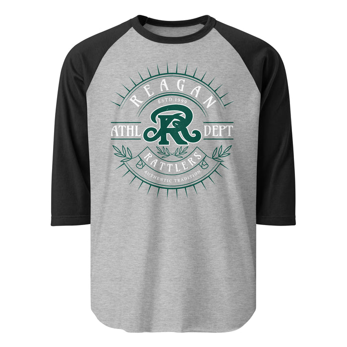 Reagan High School Rattlers Unisex 3/4 sleeve Raglan T-shirt 201