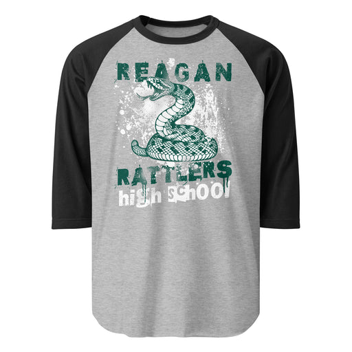 Reagan High School Rattlers Unisex 3/4 sleeve Raglan T-shirt 205