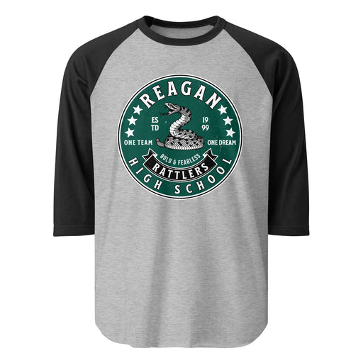 Reagan High School Rattlers Unisex 3/4 sleeve Raglan T-shirt 215