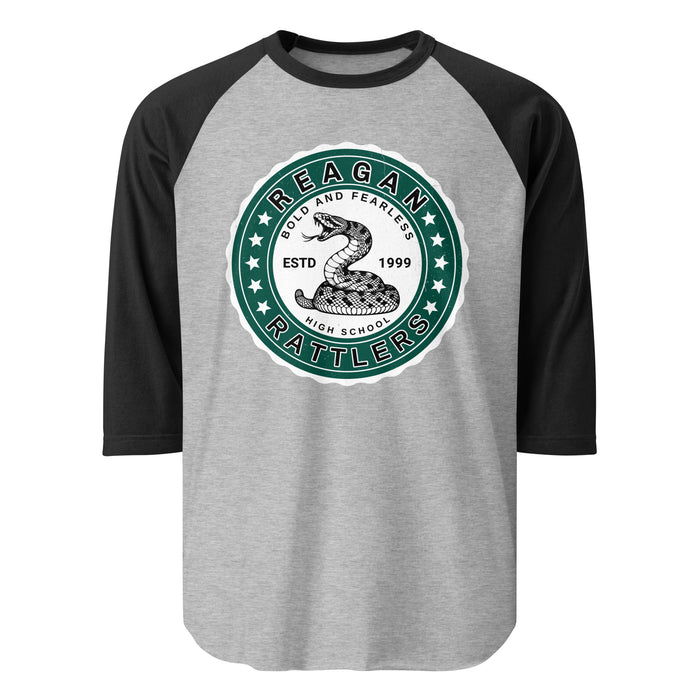 Reagan High School Rattlers Unisex 3/4 sleeve Raglan T-shirt 216