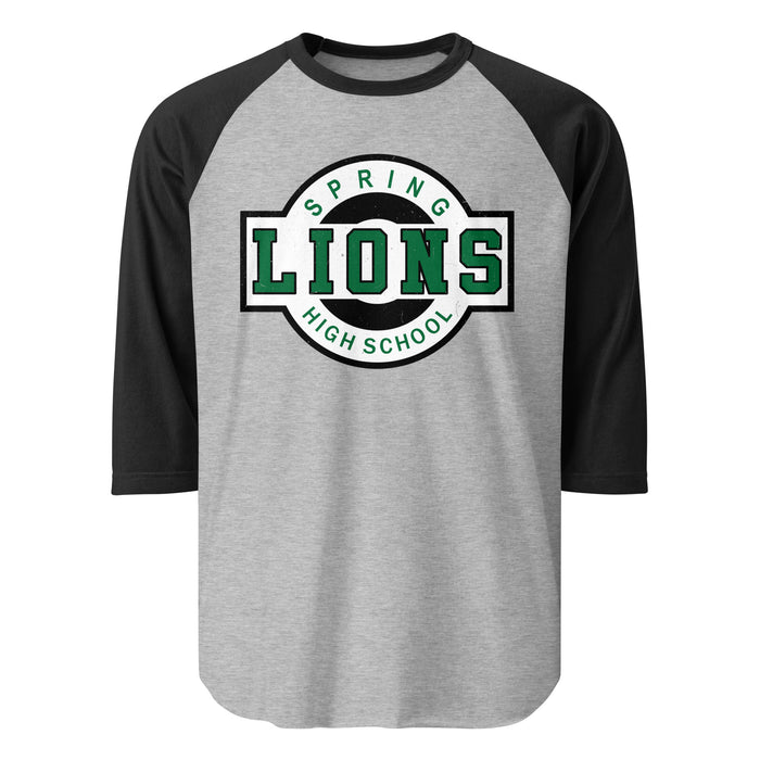 Spring High School Lions Unisex 3/4 sleeve Raglan T-shirt 011