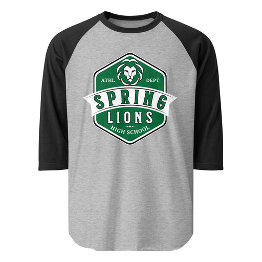 Spring High School Lions Unisex 3/4 sleeve Raglan T-shirt 209