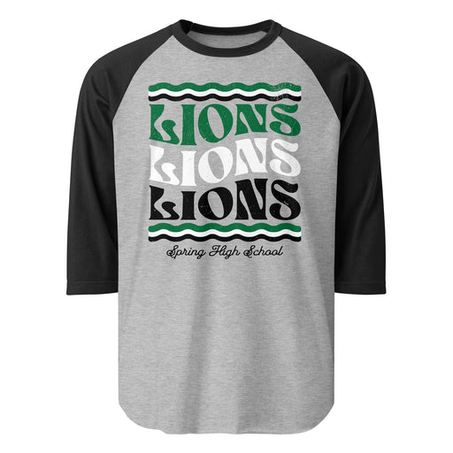 Spring High School Lions Unisex 3/4 sleeve Raglan T-shirt 210