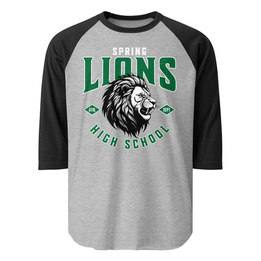 Spring High School Lions Unisex 3/4 sleeve Raglan T-shirt 213