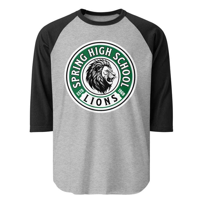 Spring High School Lions Unisex 3/4 sleeve Raglan T-shirt 220