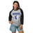 Woman wearing St. Frederick High School Warriors Unisex 3/4 Sleeve Raglan T-shirt 204