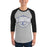 Man wearing St. Frederick High School Warriors Unisex 3/4 Sleeve Raglan T-shirt 211