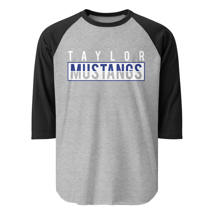 Taylor High School Mustangs Unisex 3/4 sleeve Raglan T-shirt 031