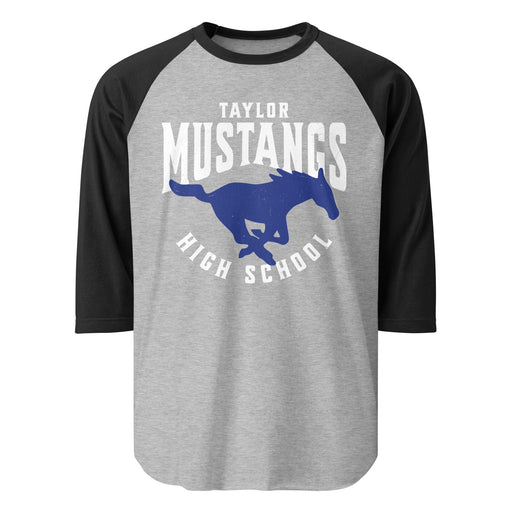 Taylor High School Mustangs Unisex 3/4 sleeve Raglan T-shirt 213