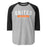 United High School Longhorns Unisex 3/4 sleeve Raglan T-shirt 021