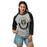 Woman wearing Conroe High School Tigers Unisex 3/4 sleeve Raglan T-shirt 229