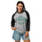 Woman wearing Cypress Falls High School Eagles Unisex 3/4 sleeve Raglan T-shirt 211