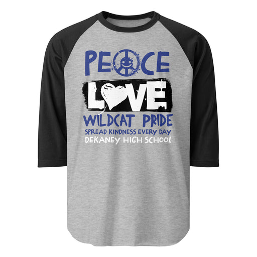 Dekaney High School Wildcats Unisex 3/4 sleeve Raglan T-shirt 240