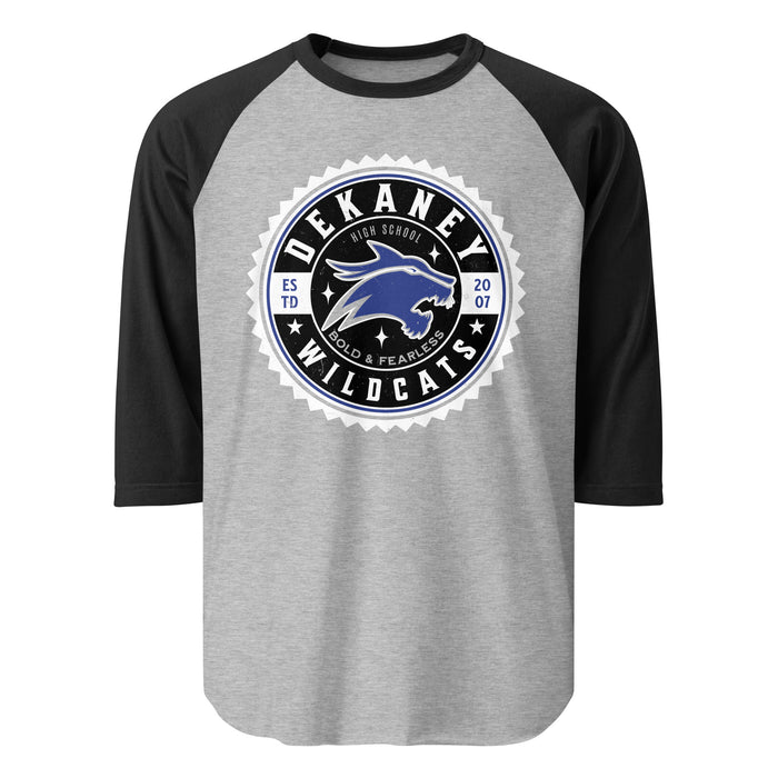 Dekaney High School Wildcats Unisex 3/4 sleeve Raglan T-shirt 203