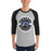Man wearing Dekaney High School Wildcats Unisex 3/4 sleeve Raglan T-shirt 203
