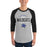 Man wearing Dekaney High School Wildcats Unisex 3/4 sleeve Raglan T-shirt 040