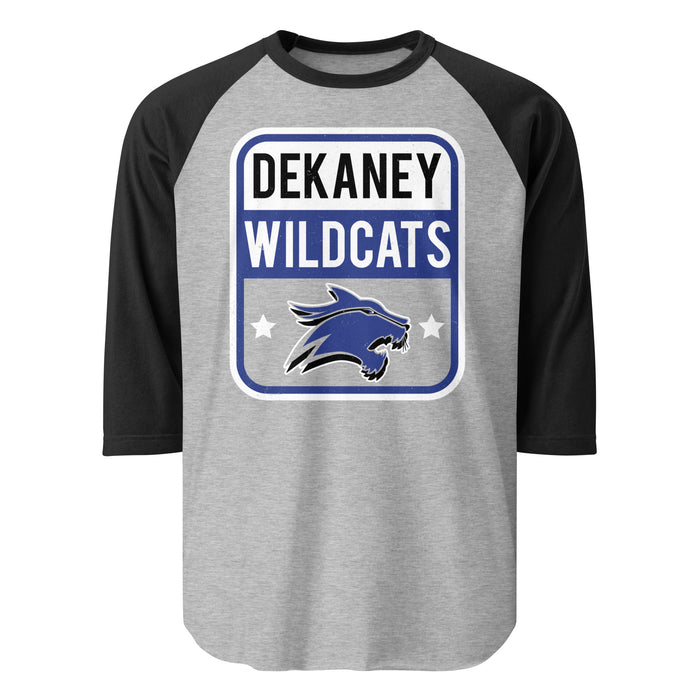 Dekaney High School Wildcats Unisex 3/4 sleeve Raglan T-shirt 001