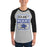 Man wearing Dekaney High School Wildcats Unisex 3/4 sleeve Raglan T-shirt 001