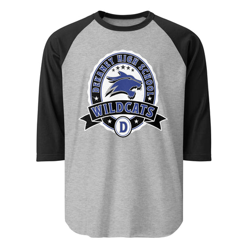 Dekaney High School Wildcats Unisex 3/4 sleeve Raglan T-shirt 212