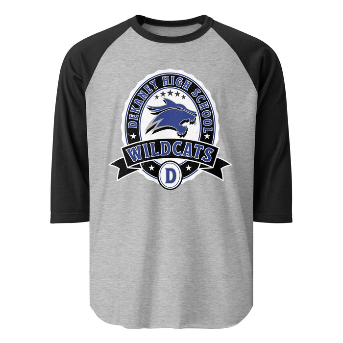 Dekaney High School Wildcats Unisex 3/4 sleeve Raglan T-shirt 212