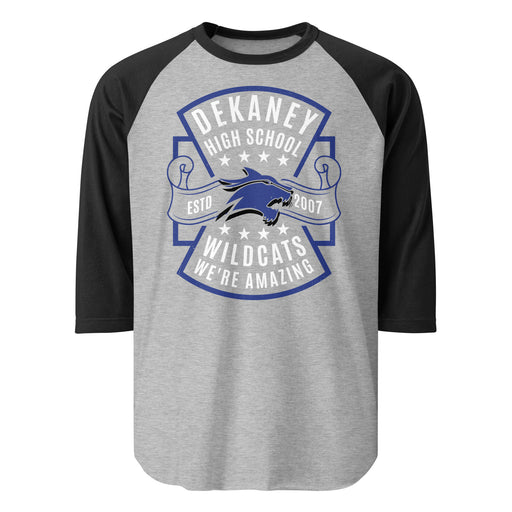 Dekaney High School Wildcats Unisex 3/4 sleeve Raglan T-shirt 207