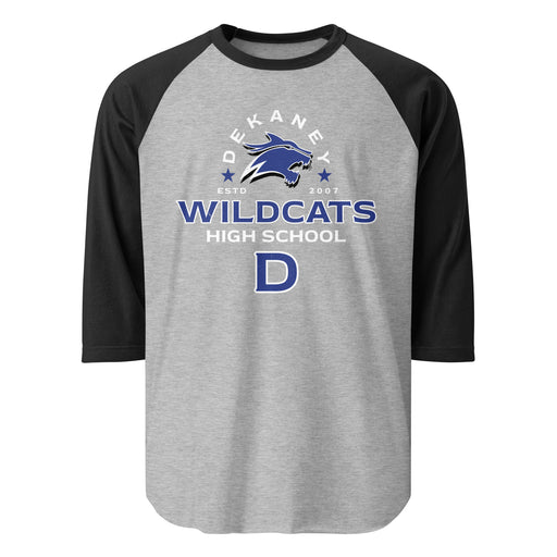 Dekaney High School Wildcats Unisex 3/4 sleeve Raglan T-shirt 222