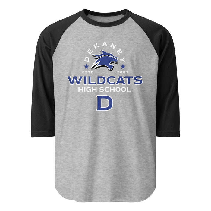 Dekaney High School Wildcats Unisex 3/4 sleeve Raglan T-shirt 222