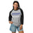 Woman wearing Dekaney High School Wildcats Unisex 3/4 sleeve Raglan T-shirt 024