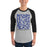 Man wearing Dekaney High School Wildcats Unisex 3/4 sleeve Raglan T-shirt 236