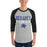 Man wearing Dekaney High School Wildcats Unisex 3/4 sleeve Raglan T-shirt 017