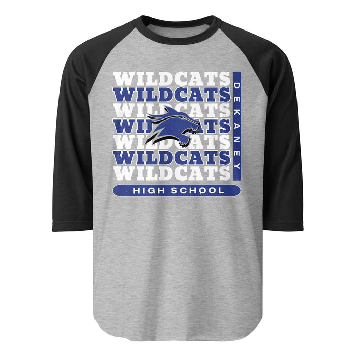 Dekaney High School Wildcats Unisex 3/4 sleeve Raglan T-shirt 235
